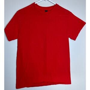 GILDAN Basic Red Cotton T-Shirt/Tee, Size S